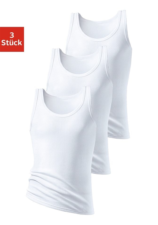 H.I.S Tanktop »Feinripp«, 3 Stk. aus weicher Baumwollqualität