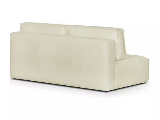 Module canapé 2 places en tissu bouclé écru - Harper Mod