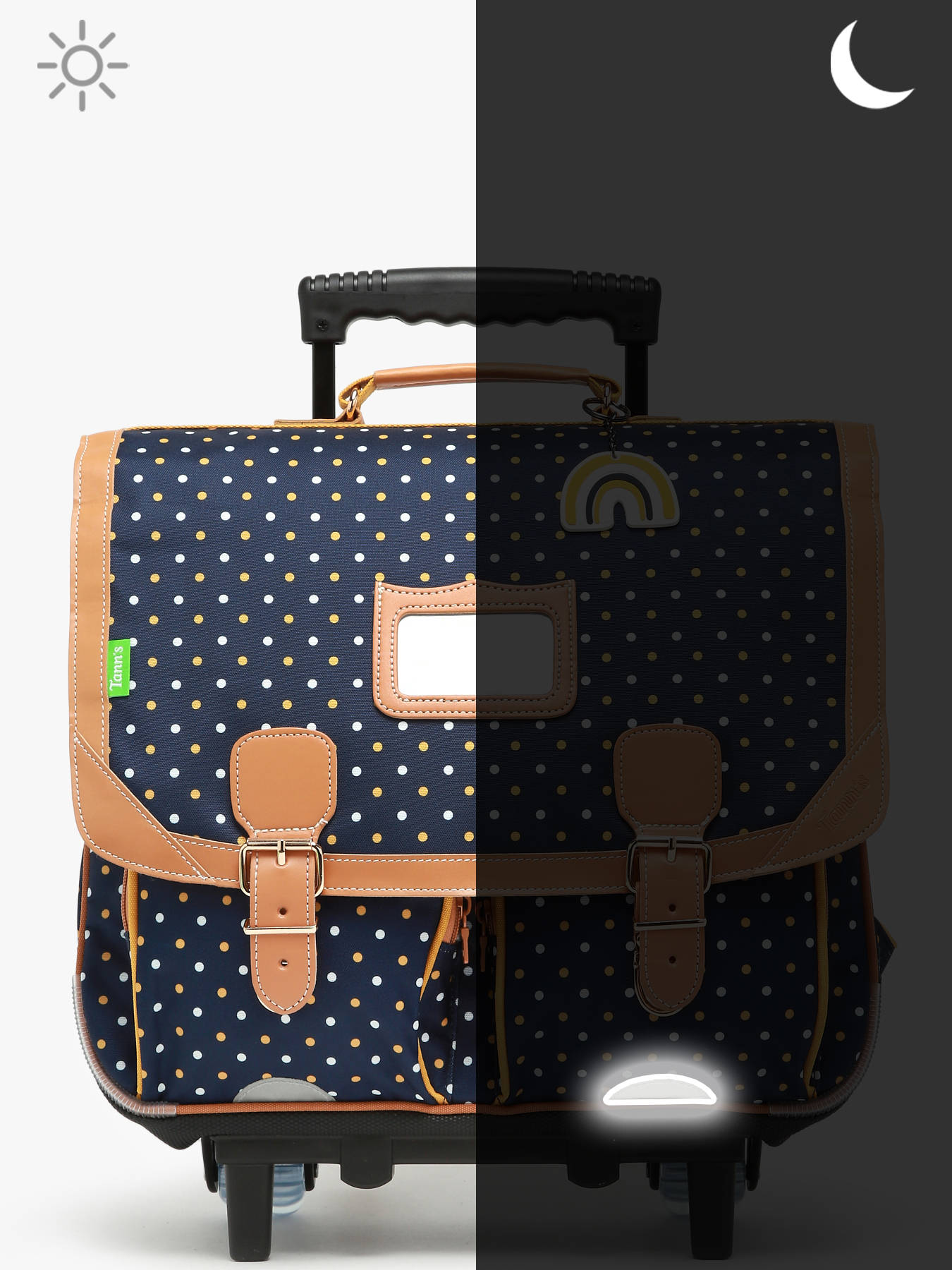 Cartable  roulettes 2 compartiments TANN'S