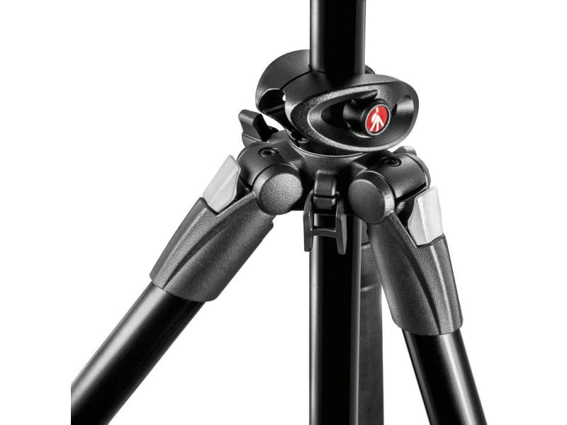 Manfrotto Stativ MK290DUA3-3W Set Alu-Stativ mit 90° Mittelsäule und 3-Wege-Neiger