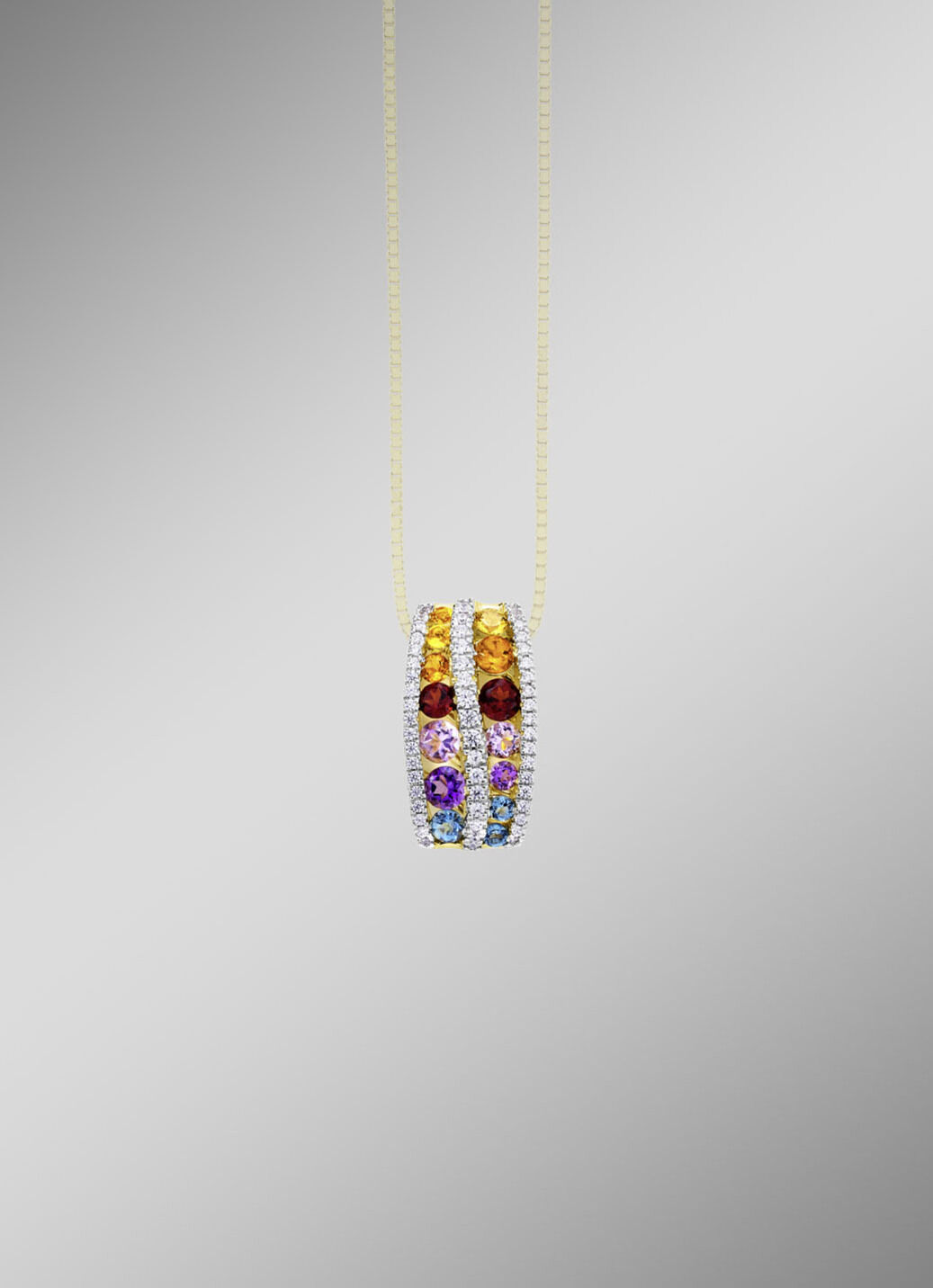 Multicolor Anhänger aus Gold