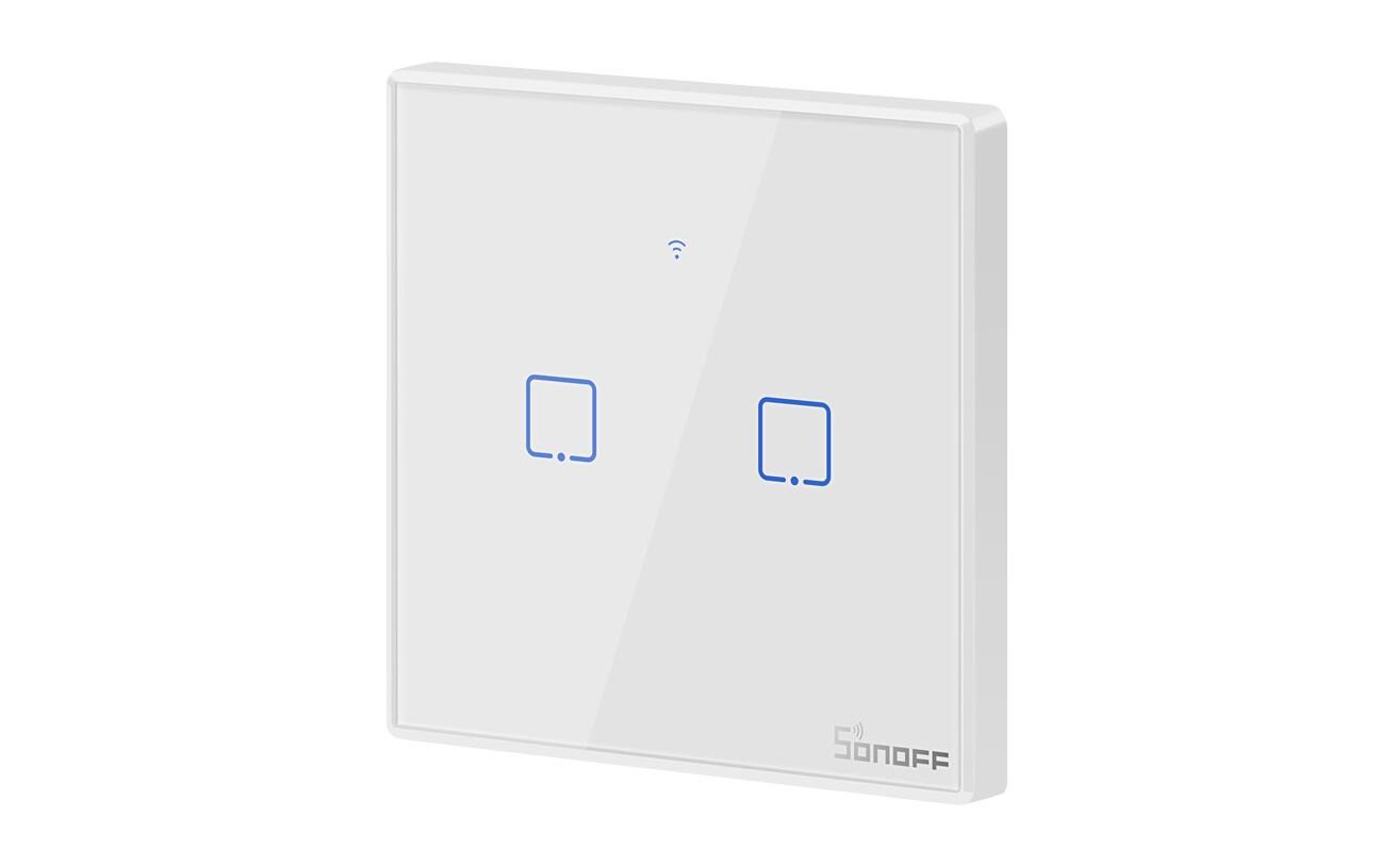Lichtschalter T2EU2C-TX WiFi-RF, 2-fachIntelligenter 2-gang Wand-Schalter