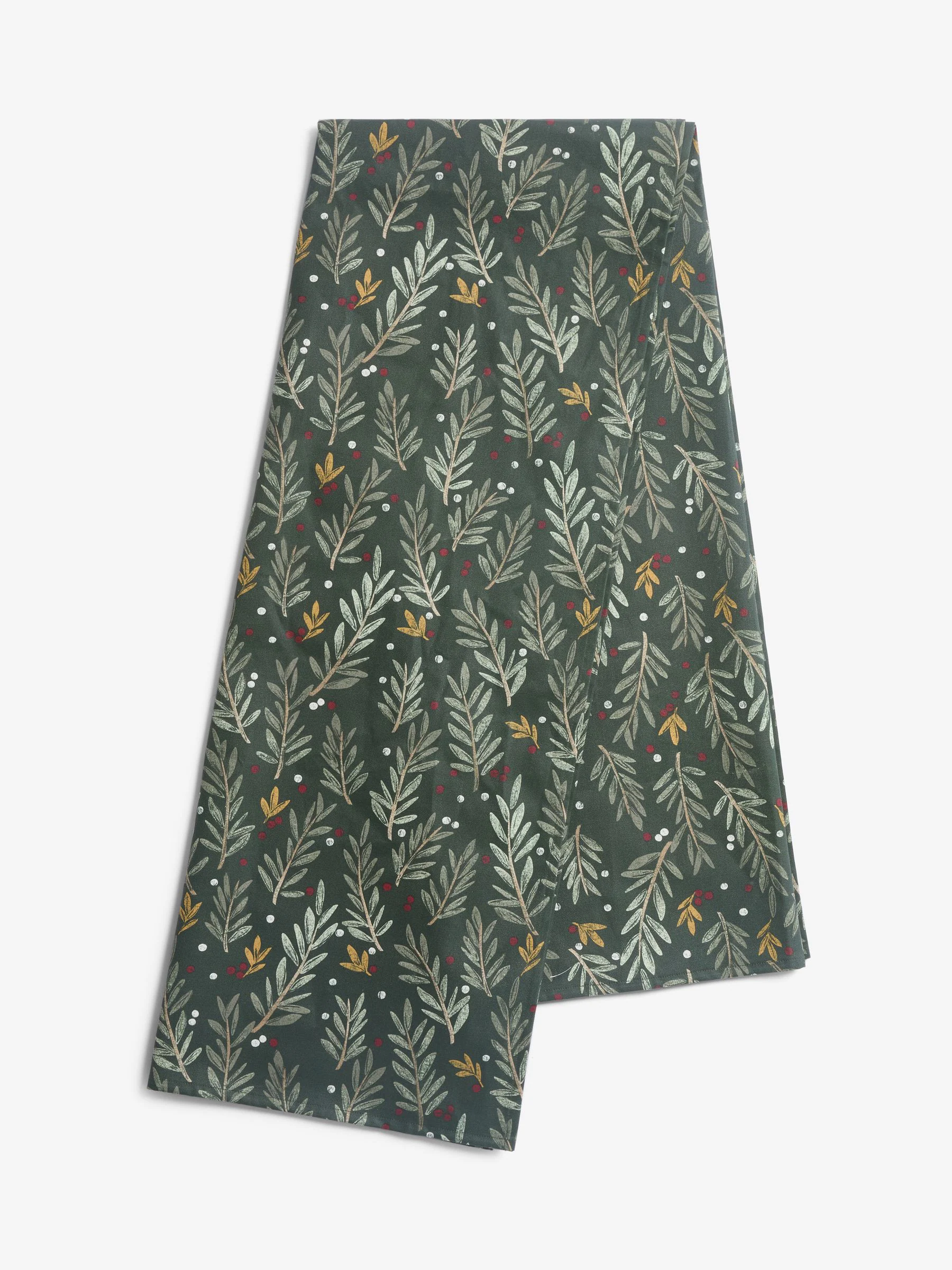 Schoon te vegen kersttafelkleed met mistletoe