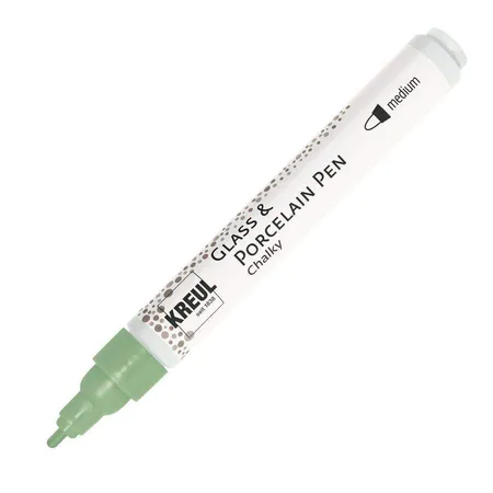 KREUL Glass & Porcelain Pen Chalky, Strichstärke 2 - 4 mm, Rosemary Green