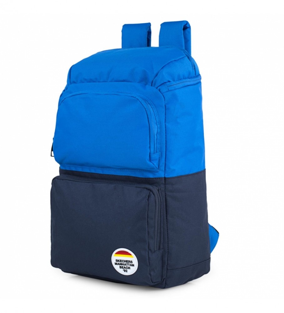 Mochila grande para laptop Skechers de 17 polegadas S908 preta - 47 x 30 x 15 cm -
