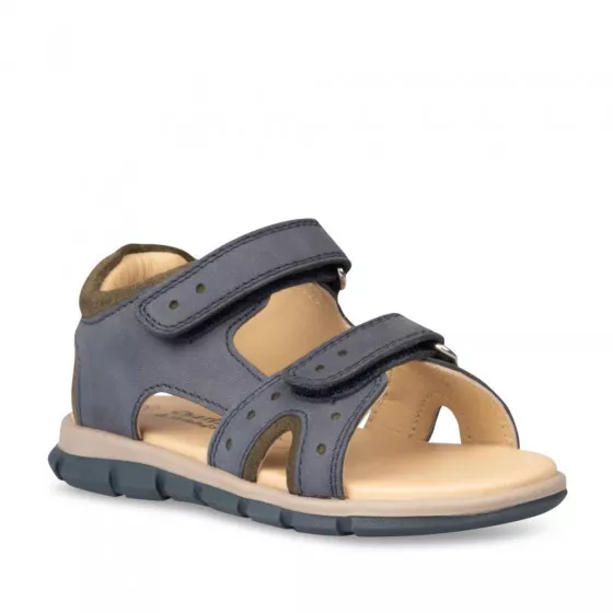 Sandales BLEU CHARLIE & FRIENDS CUIR