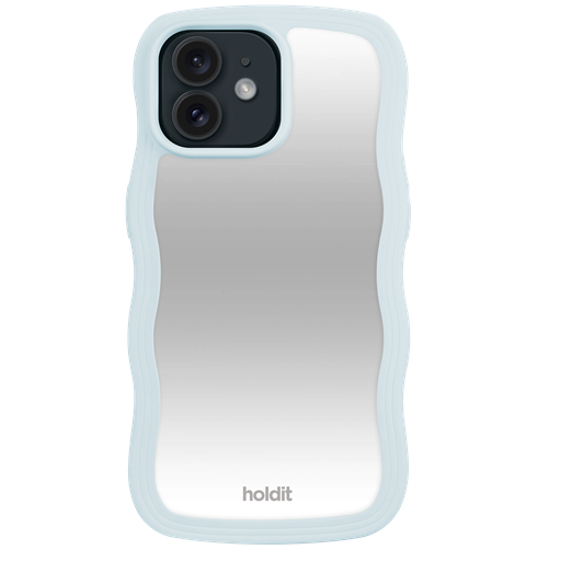 holdit Iphone 12/12 Pro Wavy Cover, Mineral Blue/Mirror