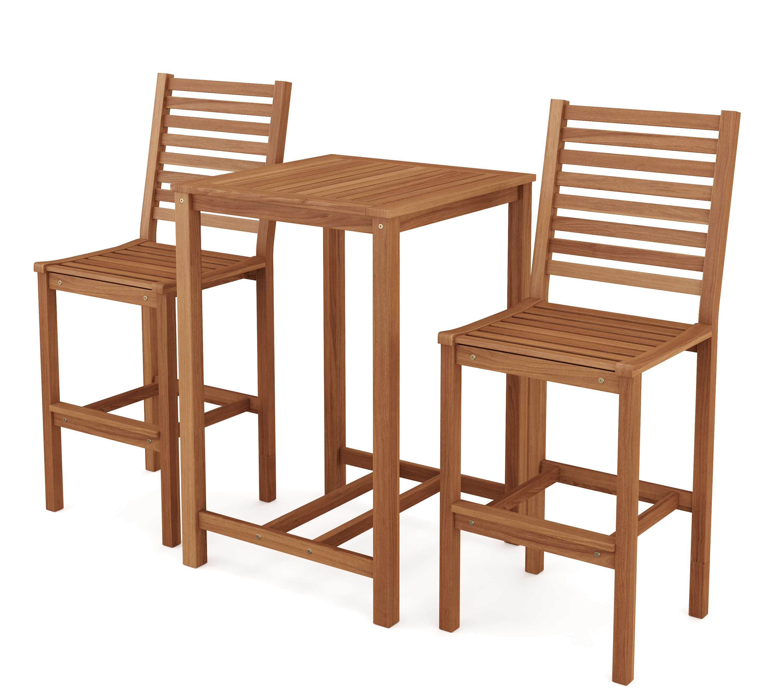 Gartenbar Set Holz CANELA 3-teilig