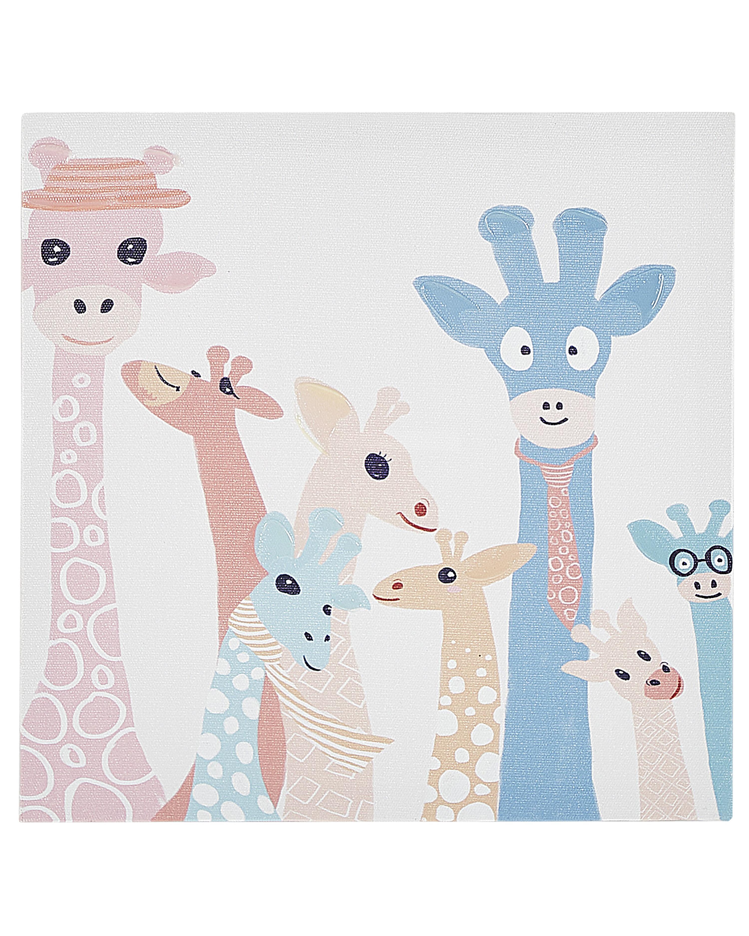 Set van 3 canvassen TILLIA Dieren motief 30 x 30 cm Meerkleurig