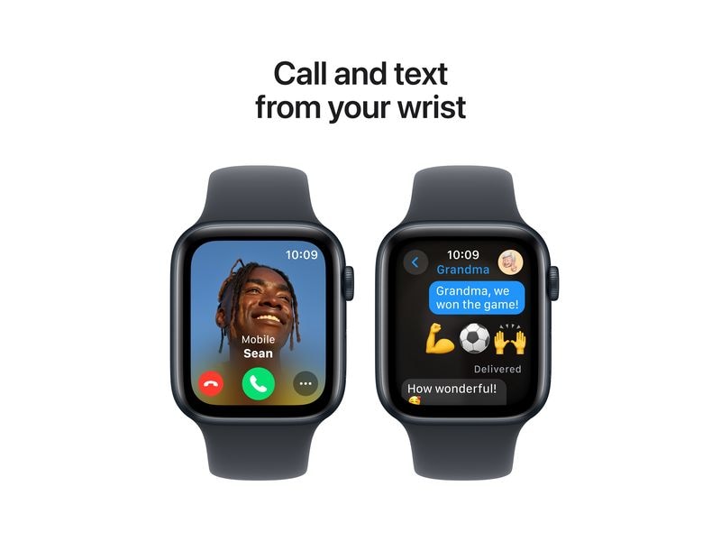 Apple Watch SE 2024 44 mm GPS Alu Sport Mitternacht S/M Kann schön viel. Für ganz schön wenig.