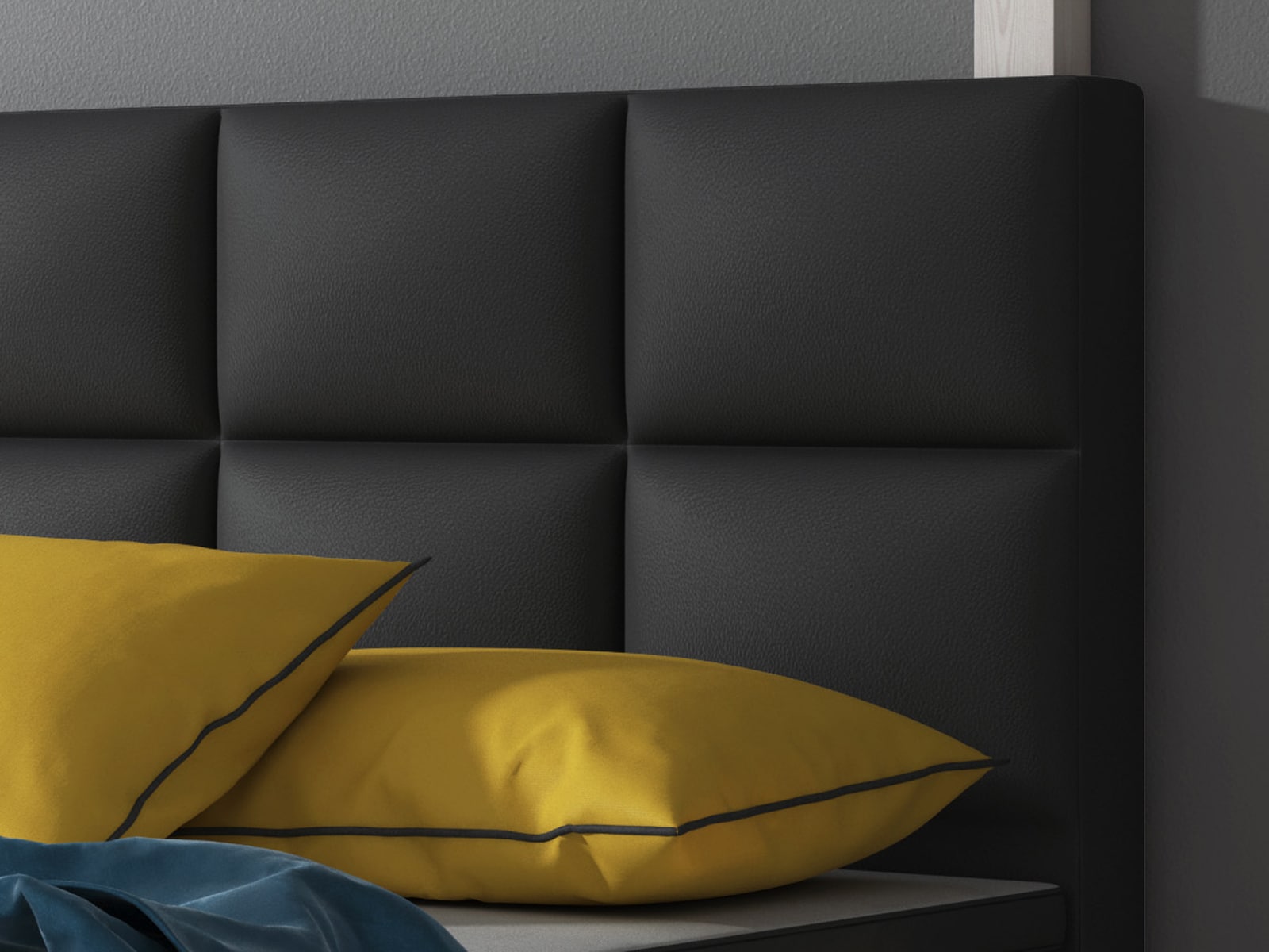 Inter Handels Boxspringbett Miami 140x200 cm schwarz