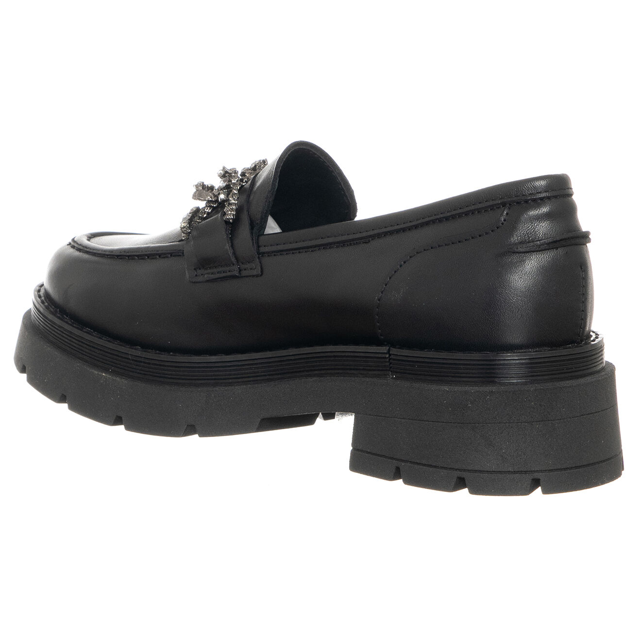 Loretta Pettinari Mocassins en Cuir Edni noirs - Talon 4.5 cm