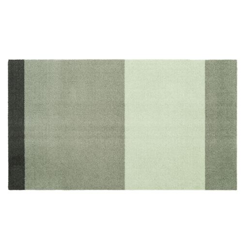 Tica Copenhagen Stripe Horisontal Gulvtæppe, Grøn/Støvet/Mørk Grøn, 67x120 cm