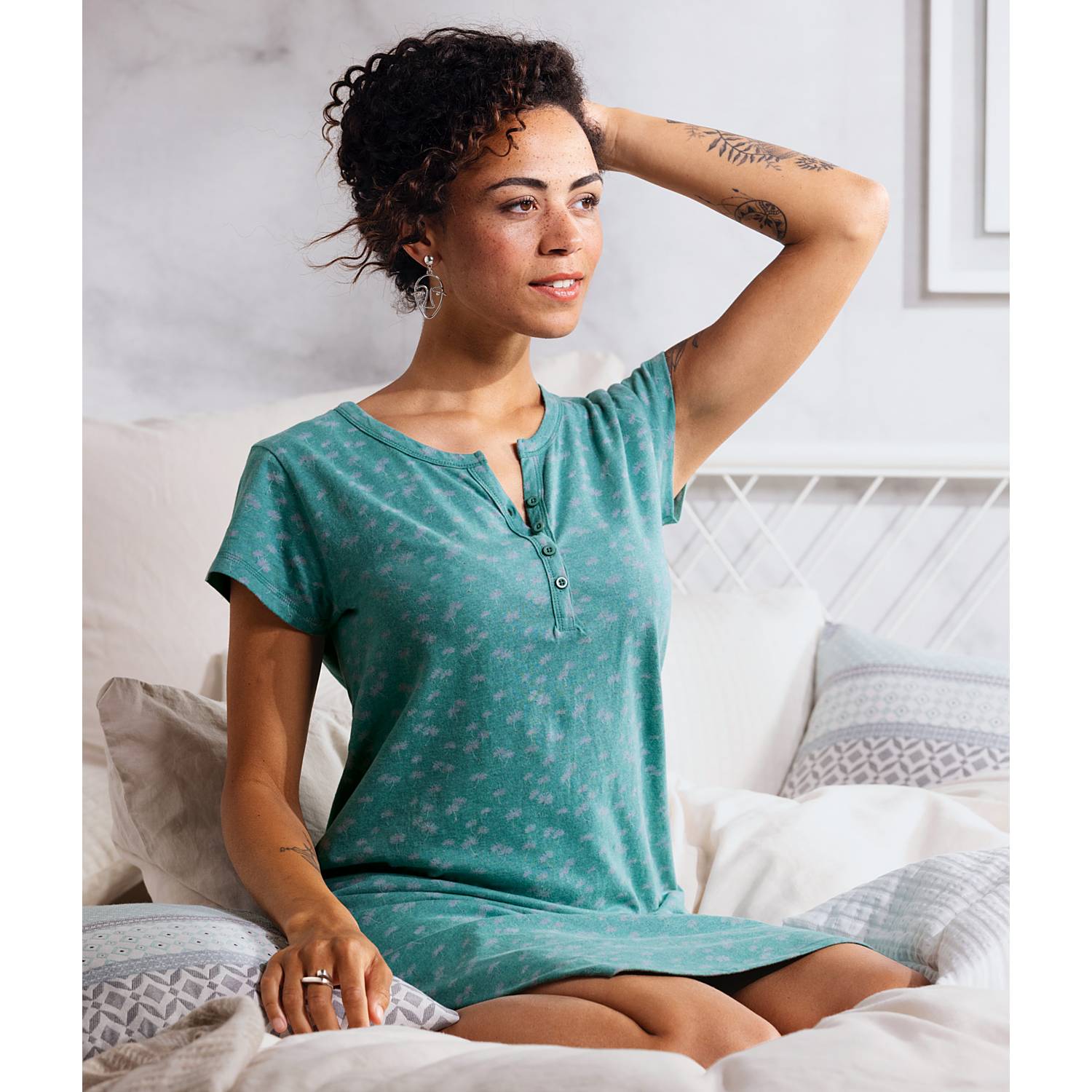 REDBEST Single-Jersey Damen-Nachthemd