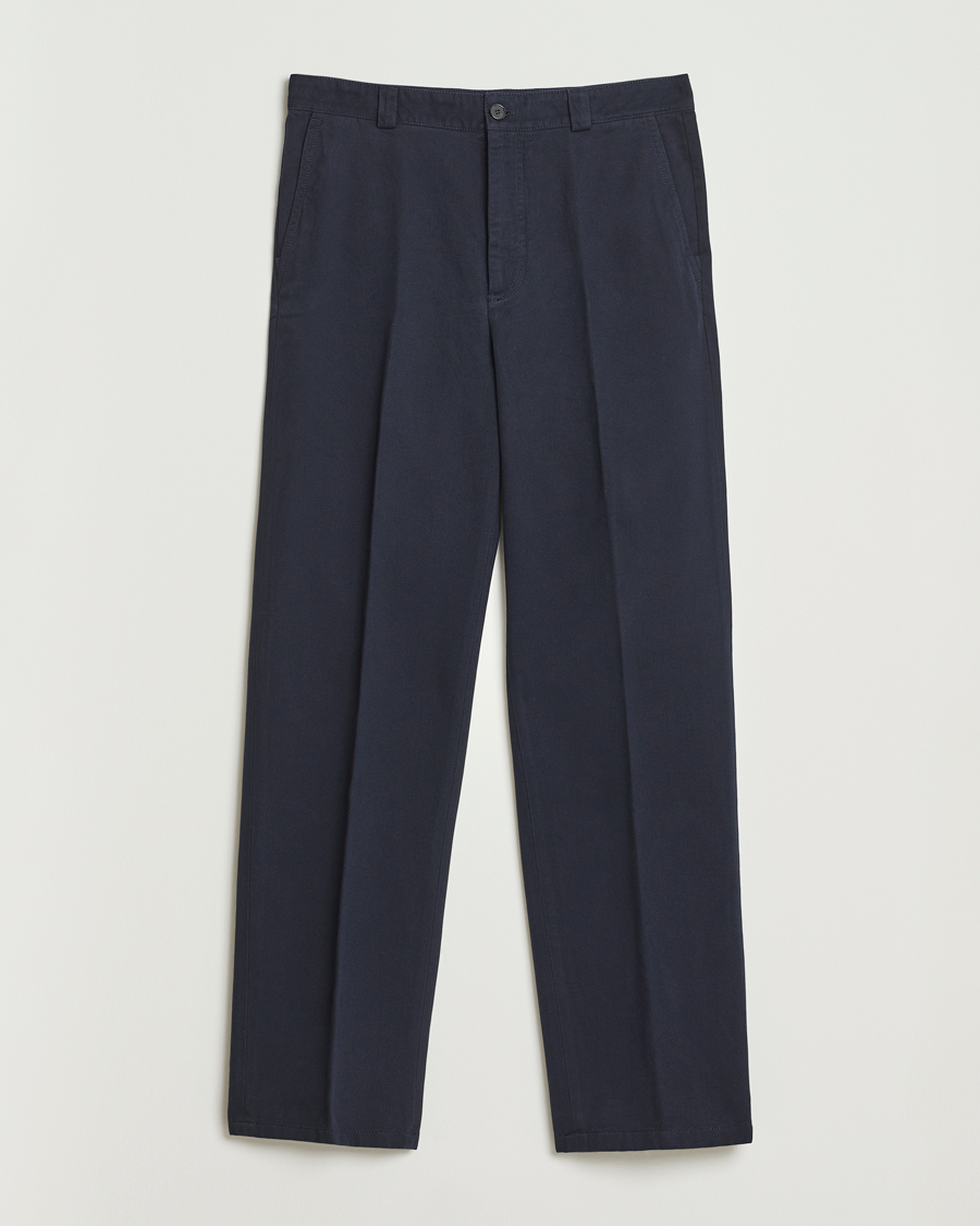 Filippa K Cotton Chino Trousers Navy