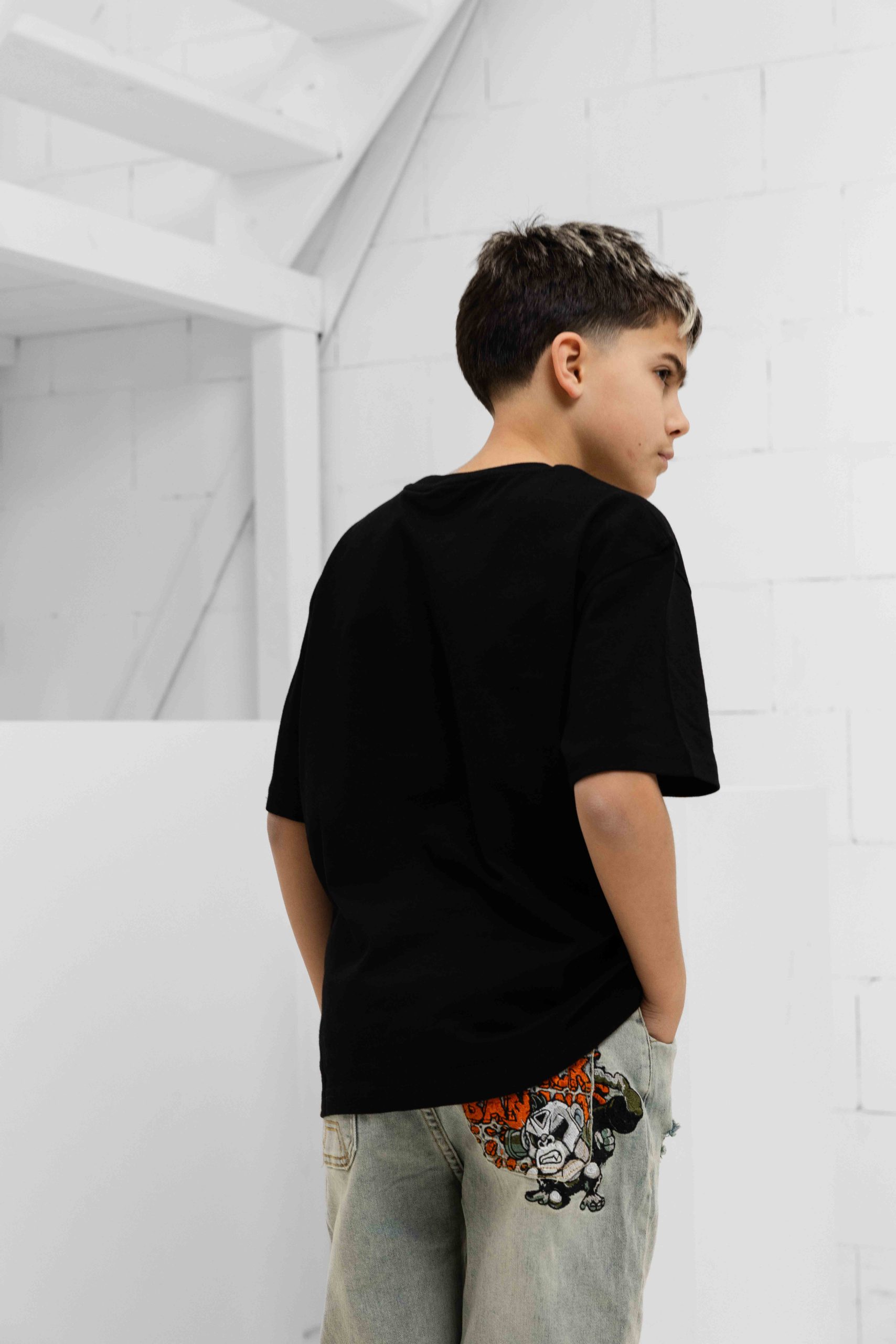 Malelions Lago Di Como T-Shirt Kids Zwart