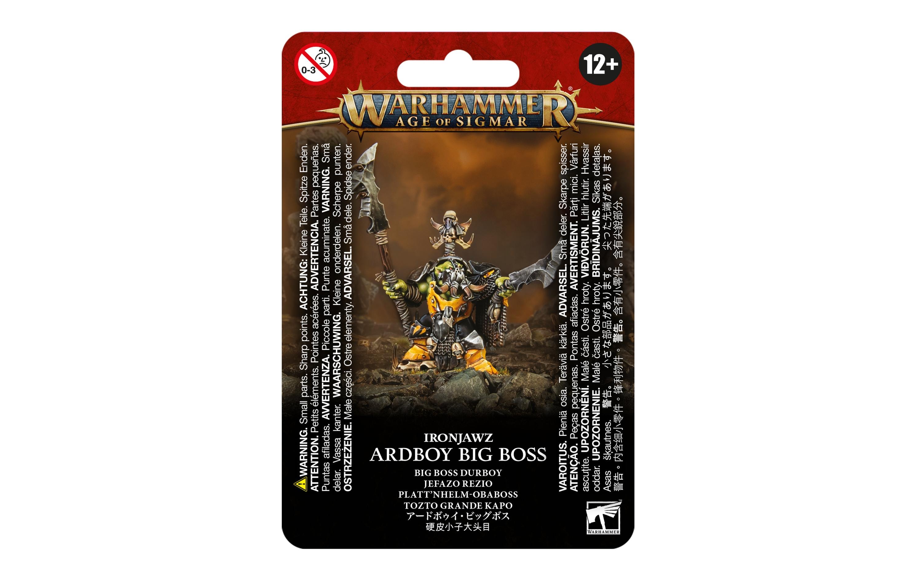 Figur Warhammer Age of Sigmar Platt'nhelm-ObabossWarhammer Age of Sigmar Miniatur: Orruk Warclans Ardboy Big Boss