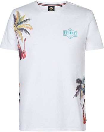 Petrol T-Shirt Islandcrest Print Wit M-1050-TSR673-0000 kopen