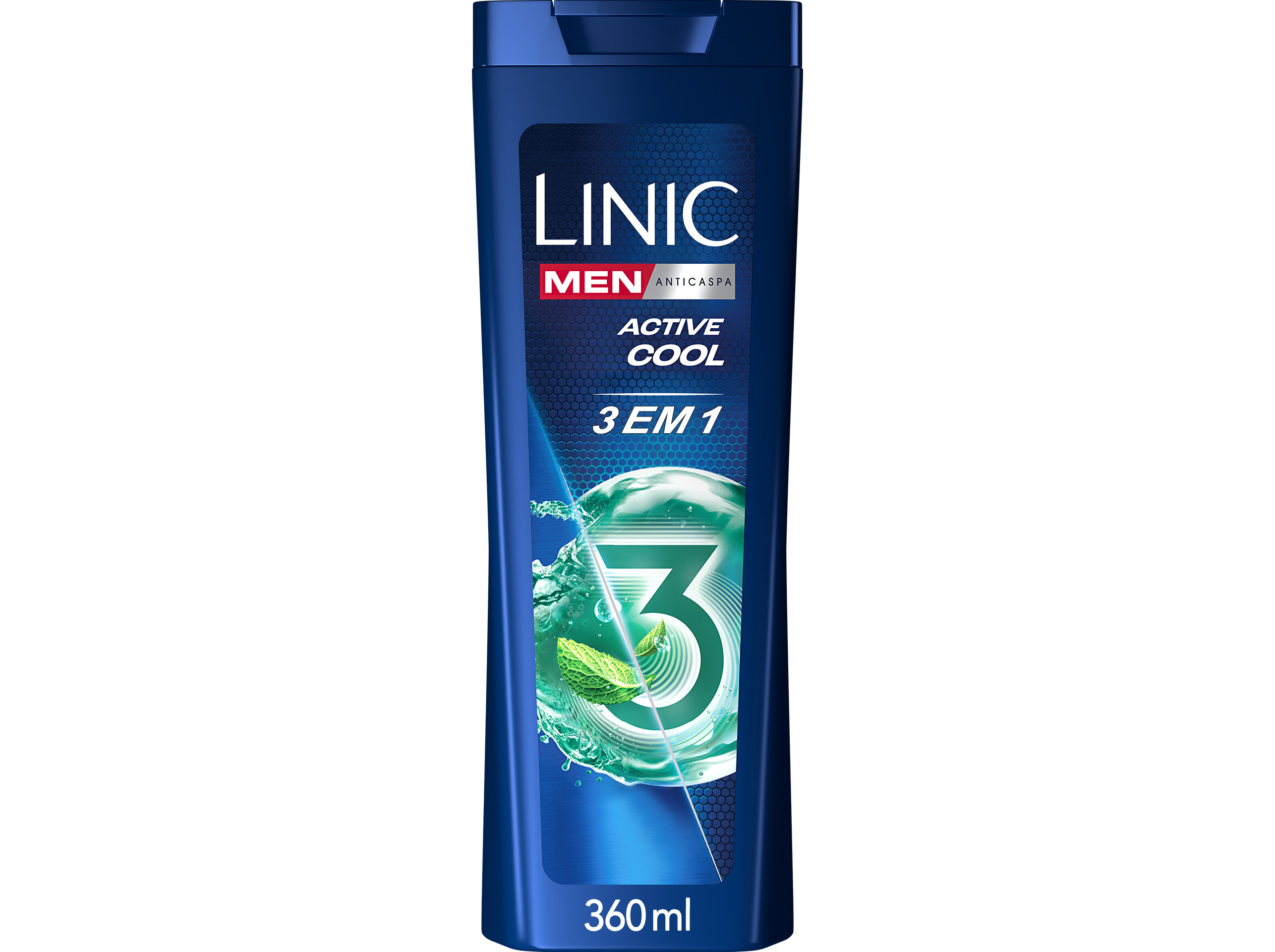 CHAMPO ANTI-CASPA LINIC 3 EM 1 ACTIVE COOL 360ML