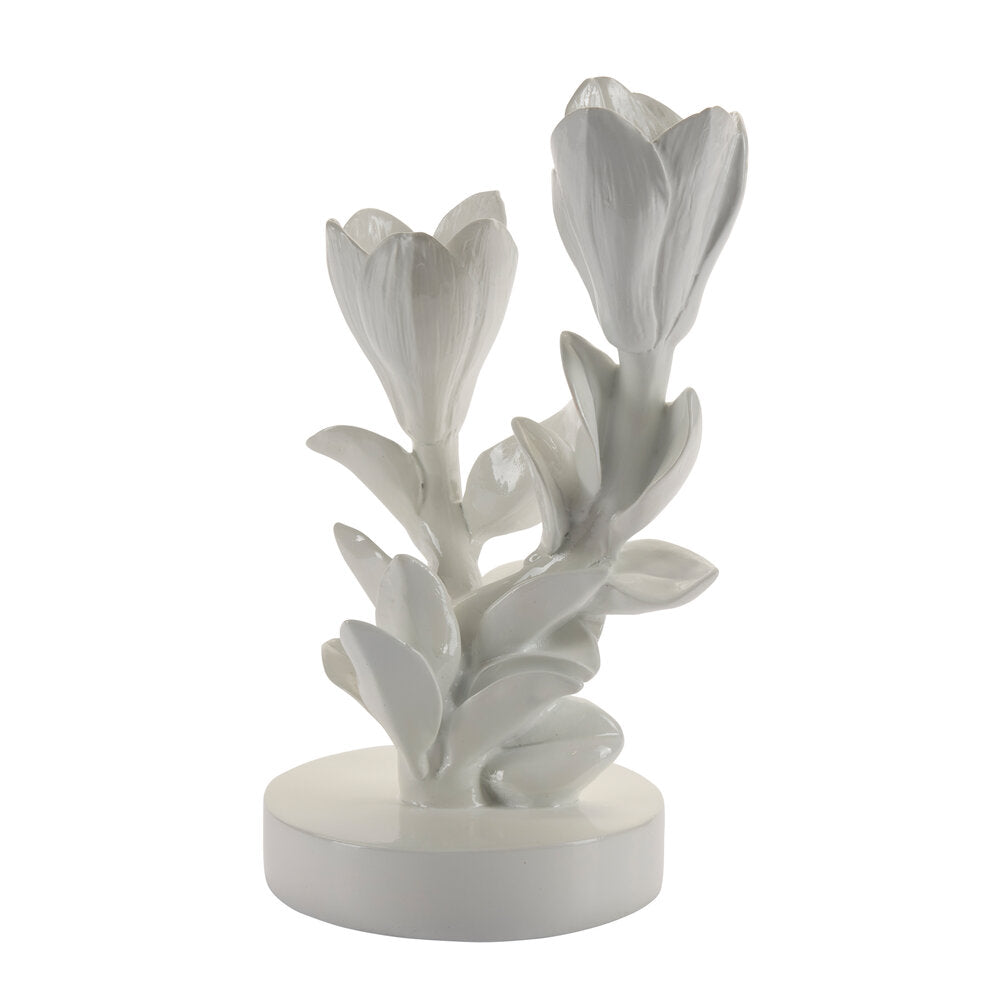 Bahne Interior  Magnolia Lysestage, hvid - H25 cm