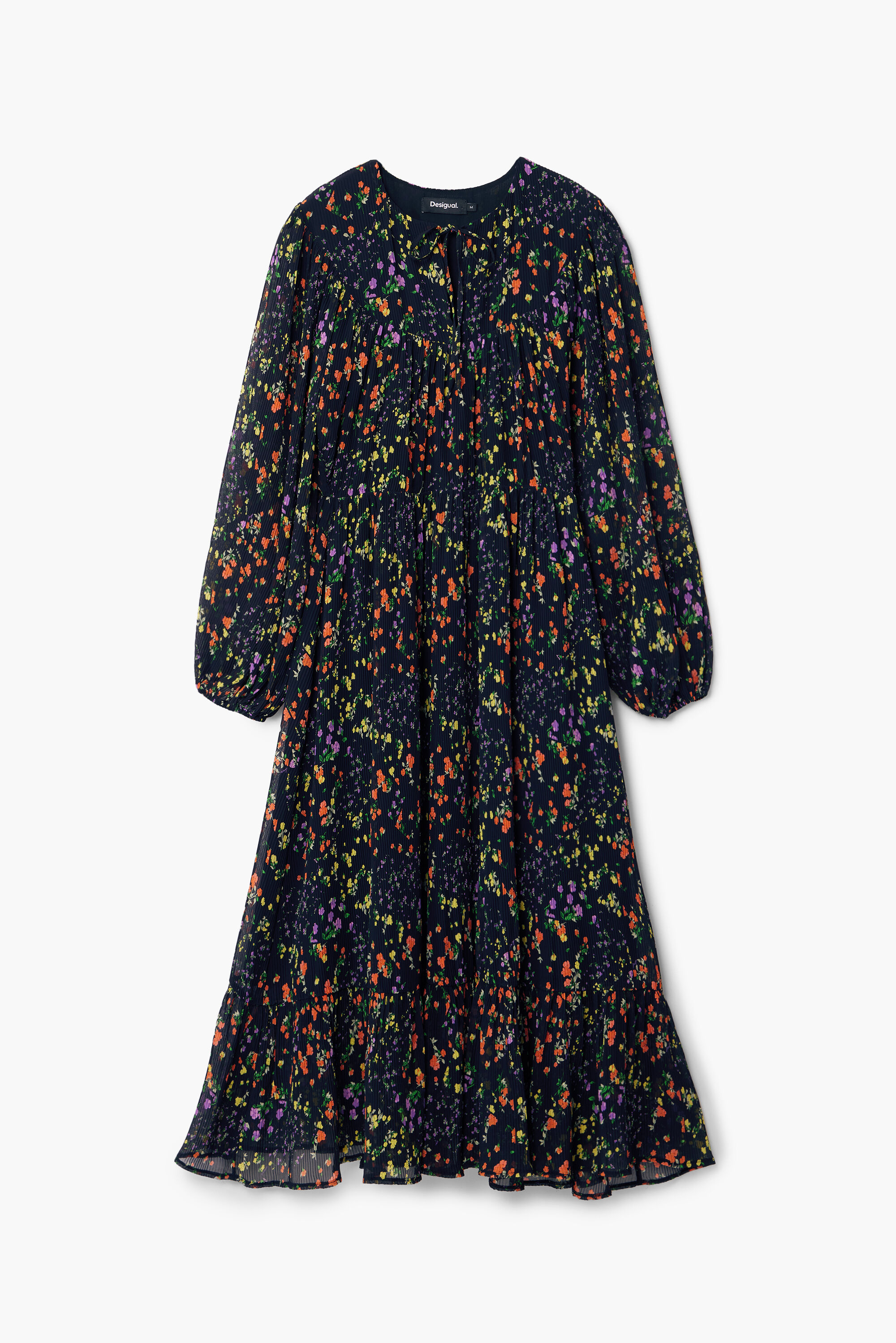 Vestido midi flores