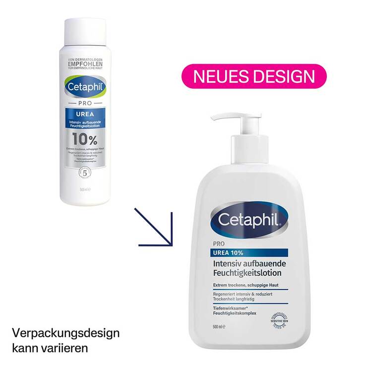 Cetaphil Pro Urea 10% intensiv aufbauende Feuchtigkeitslotion, 2x500 ml
