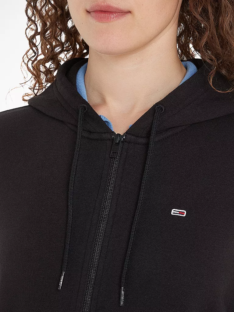TOMMY JEANS Kapuzensweatjacke schwarz