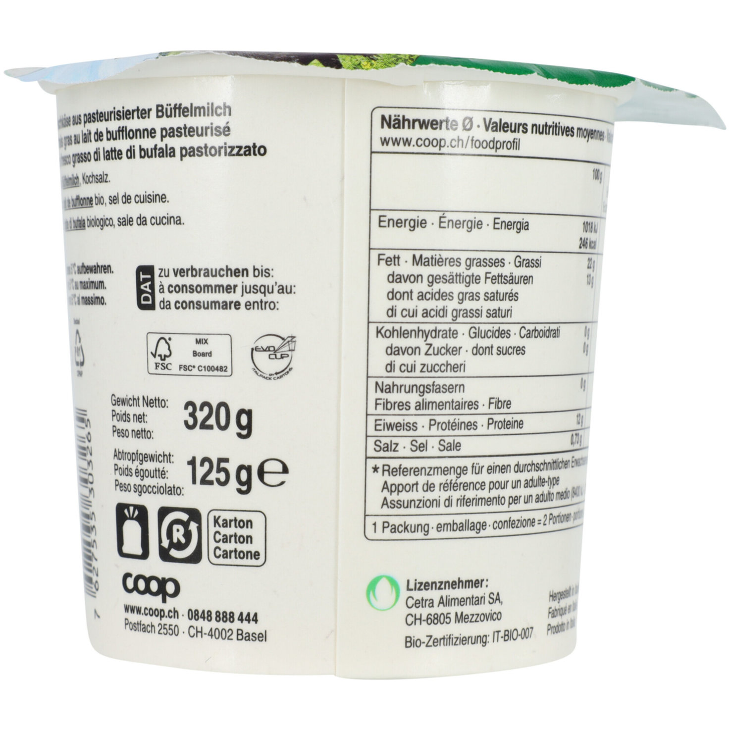 Naturaplan Bio Mozzarella di bufala DOP