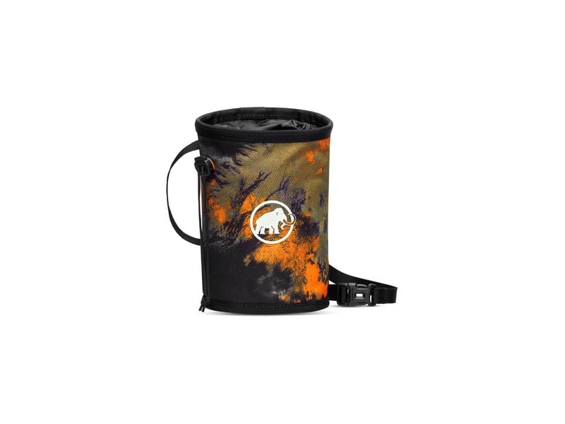 MAMMUT Gym Print Chalk Bag Orange/Schwarz Magnesiabeutel