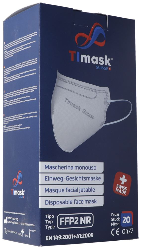 Timask Maske FFP2<br>20 Stück, fuchsia