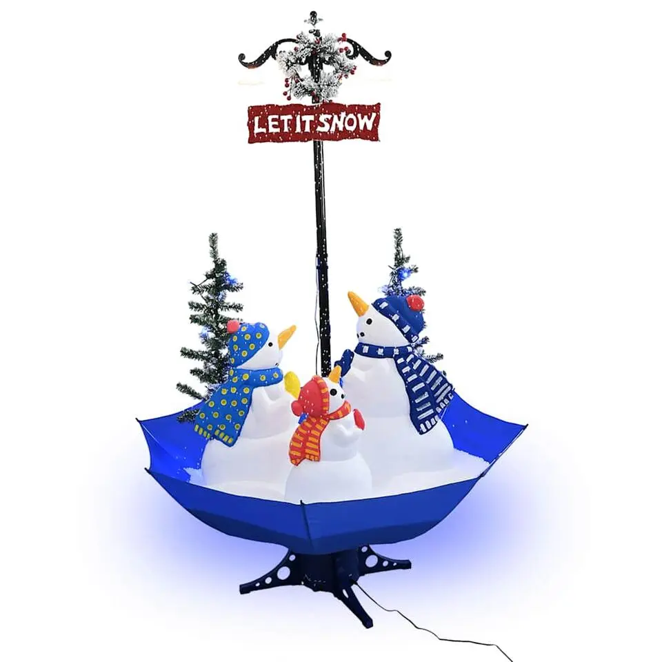 vidaXL - Sneeuwende Kerstboom - Blauw - PVC