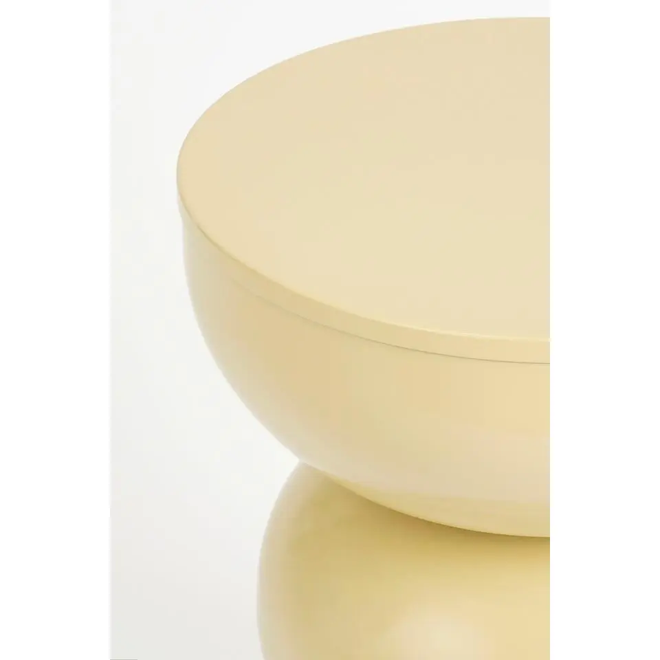 Mica Decorations Luna Bijzettafel - H46 x Ø32 cm - IJzer - Beige