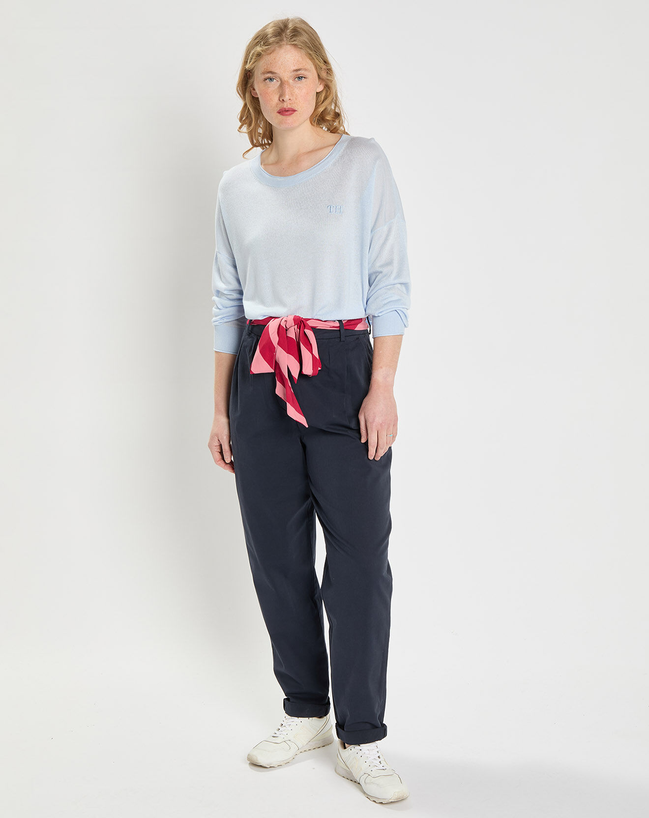 Tommy Hilfiger Pantalon chino avec foulard bleu marine