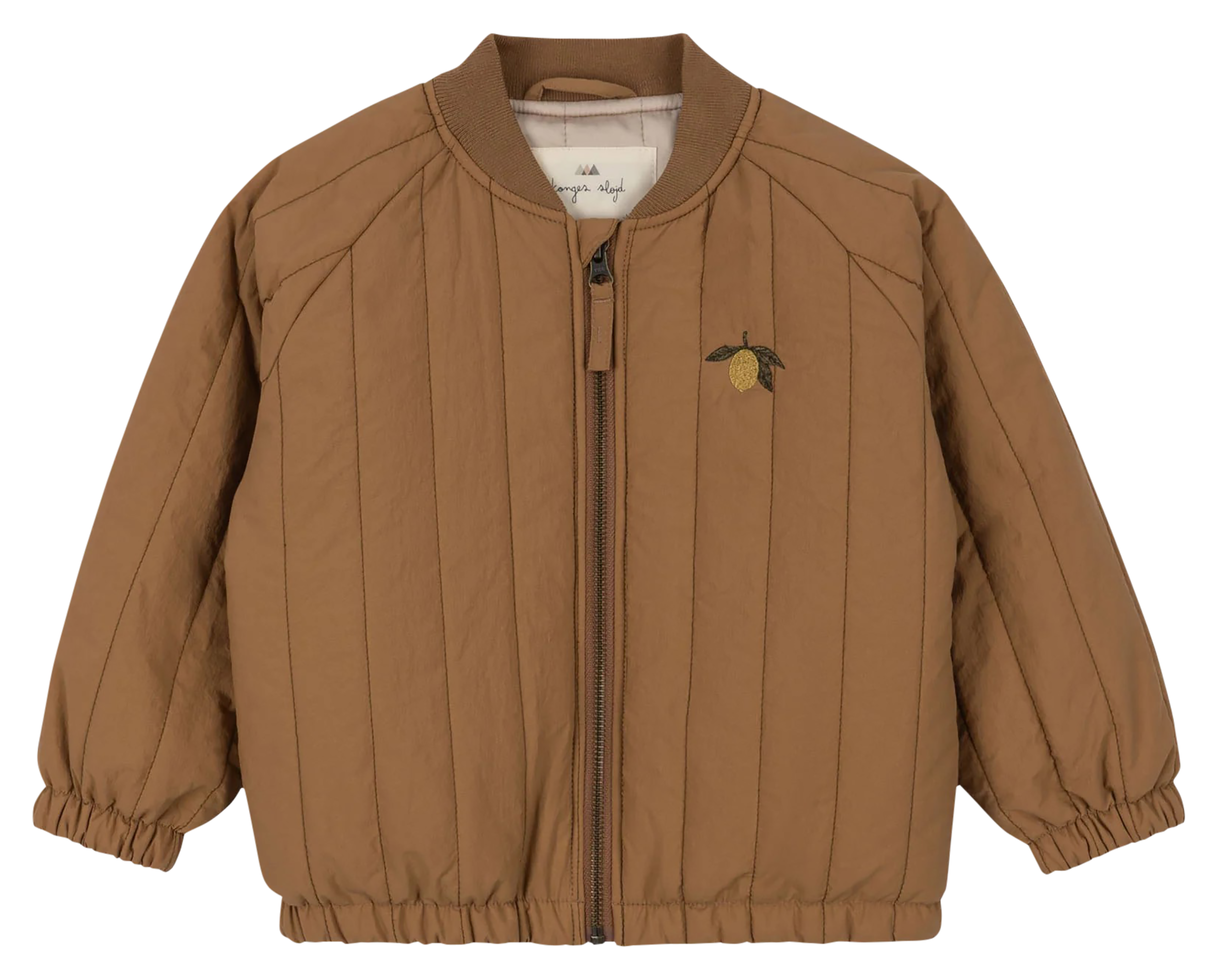 JUNO - Veste matelassée brodée| Marron