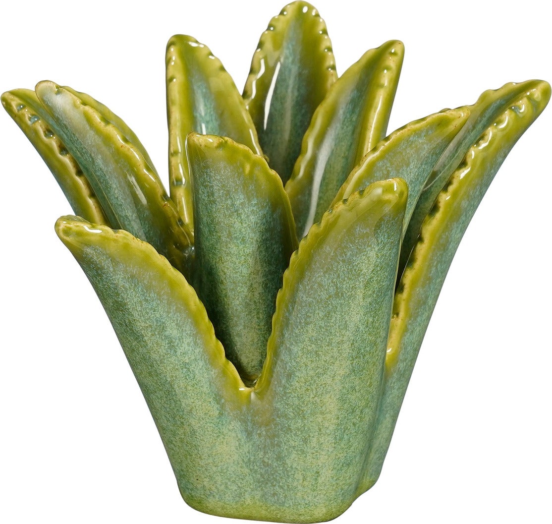 Mica Decorations kandelaar Aloe Vera groen 13,5 x 12 x 10,5 cm