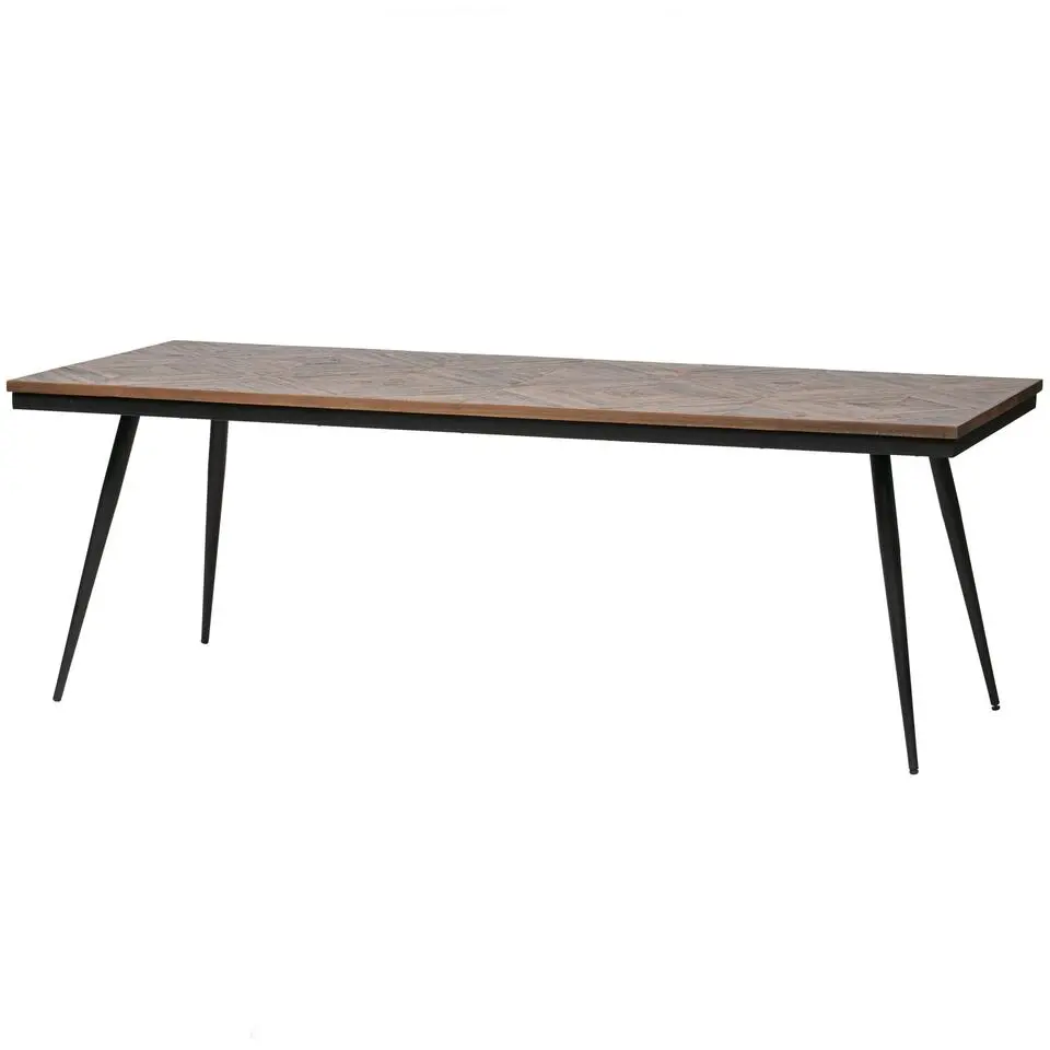 WOOOD Rhombic Eettafel - Hout/Metaal - Naturel - 76x220x90