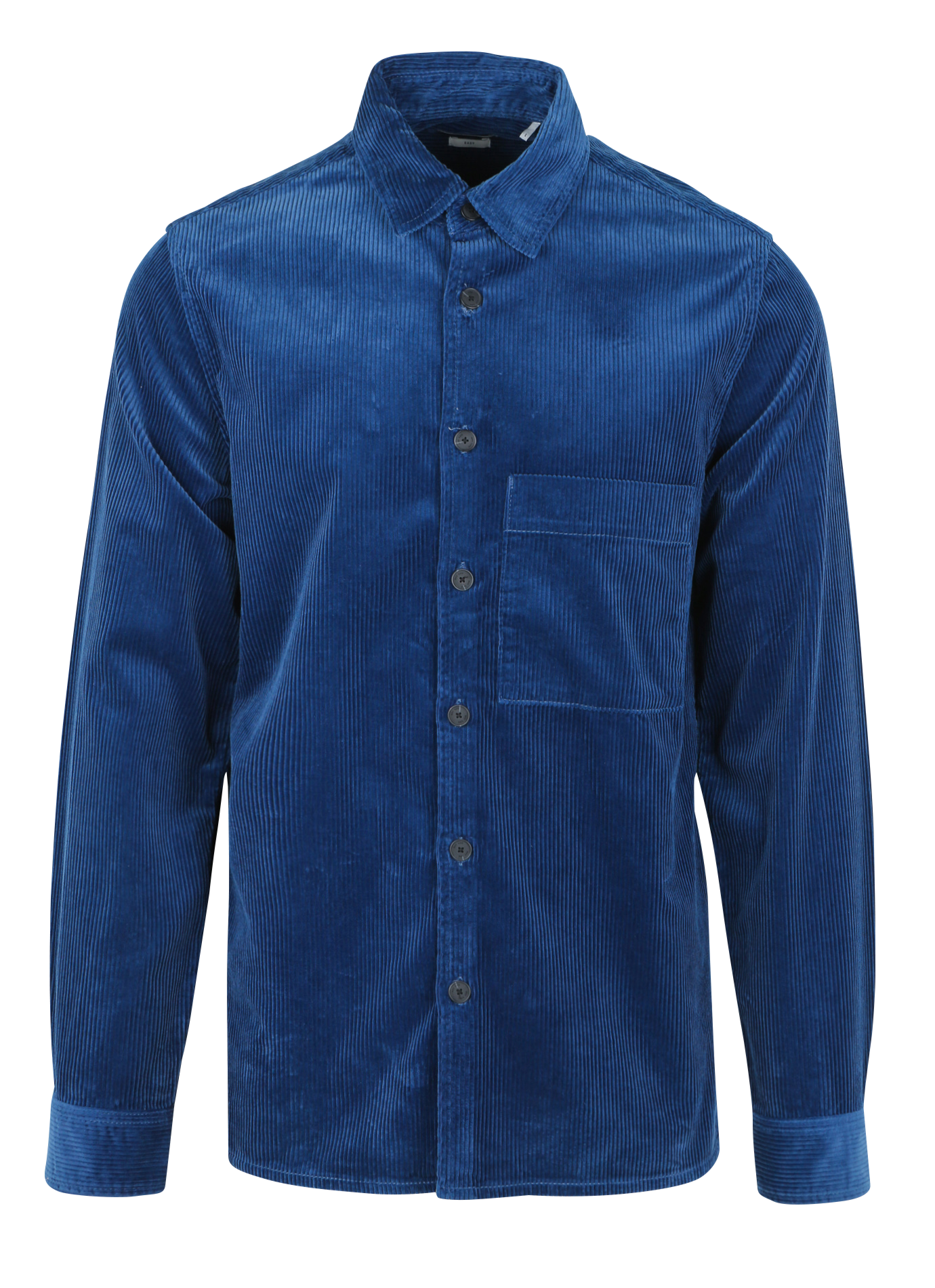 Surchemise droite col classique en coton | Bleu
