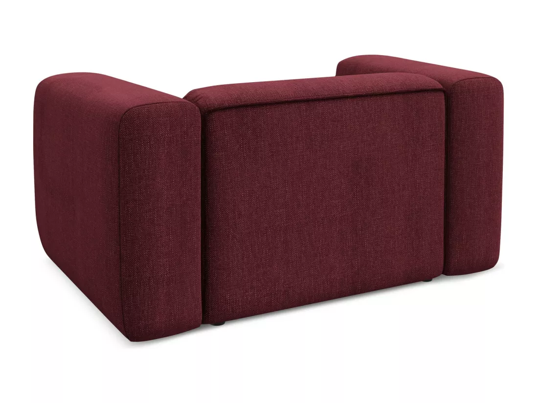 Fauteuil en tissu chenille - bordeaux - EKAHI