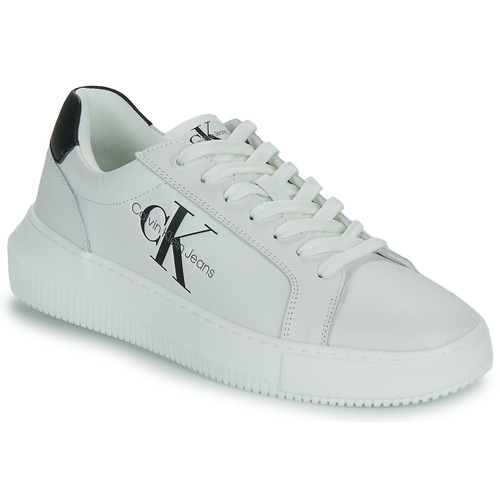 Calvin Klein Jeans - CHUNKY CUPSOLE MONO LTH - Blanc / Noir