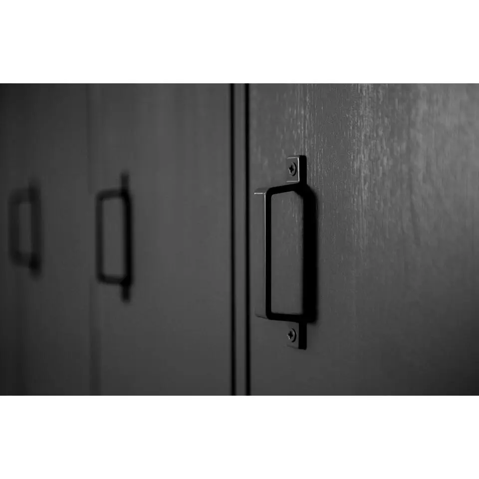WOOOD Stijn Kledingkast 2-Deurs - Grenen - Zwart - 103x187x40