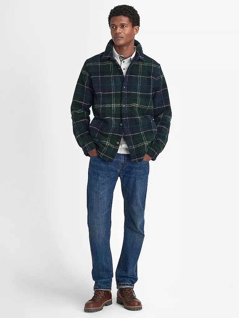 BARBOUR Overshirt BRYSON TARTAN dunkelgrün