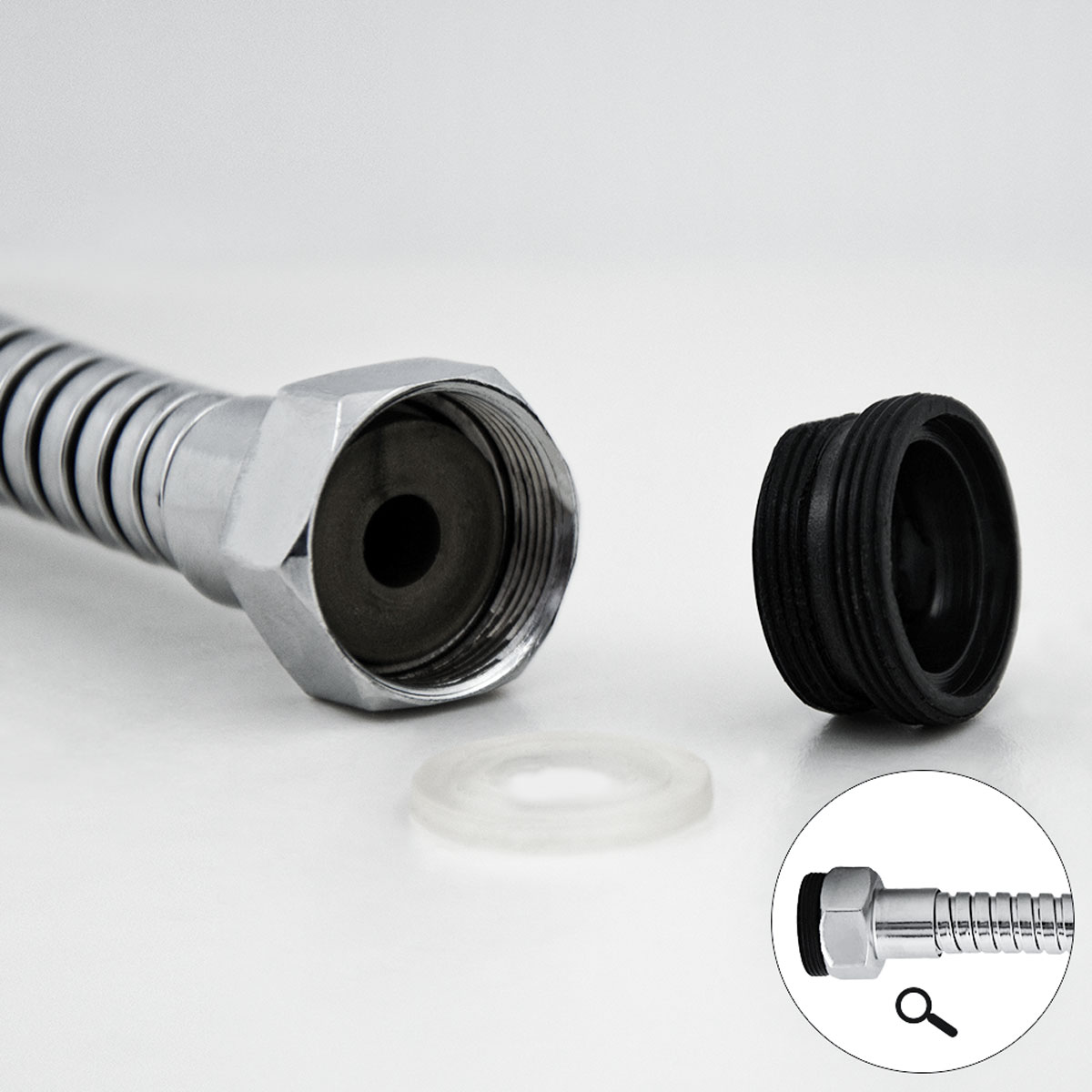 15.5cm Wasserhahn Verlängerung - M22/M24 Perlator Strahlregler Flexischlauch