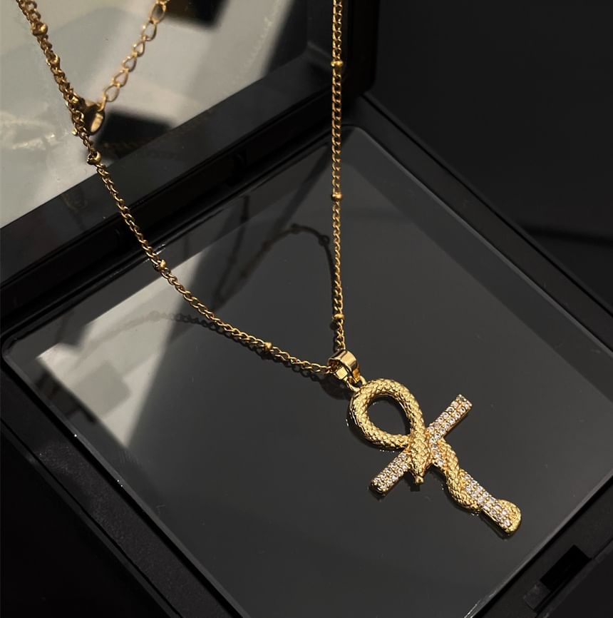 Lilafey - Ankh hanger legering ketting