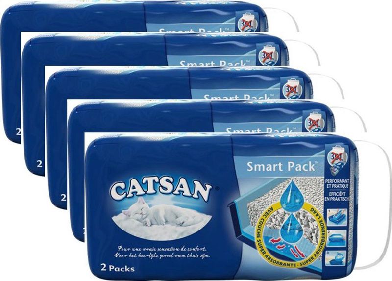 CATSAN - Smart Pack - Kattenbakvulling - 2 Stuks - Absorberend Vlies