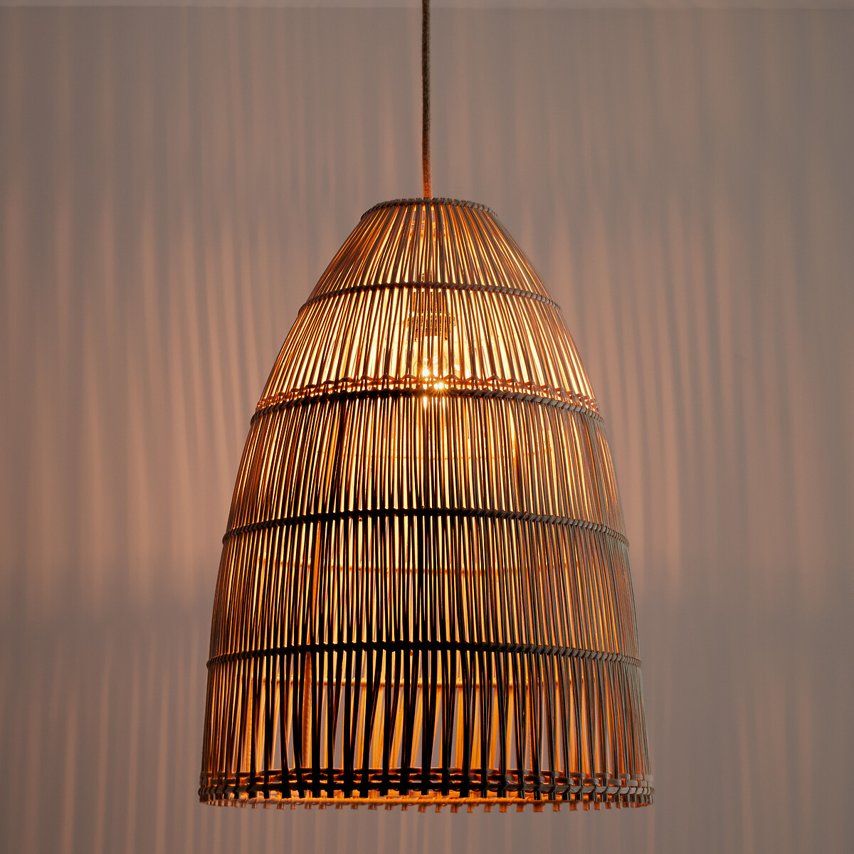 LA REDOUTE INTERIEURS<br>Luminária pendente em rattan Ø45 cm, Kyodo