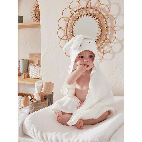 Cape de bain + gant de toilette Snow - Bali Moka et Snow - NOUKIE 'S