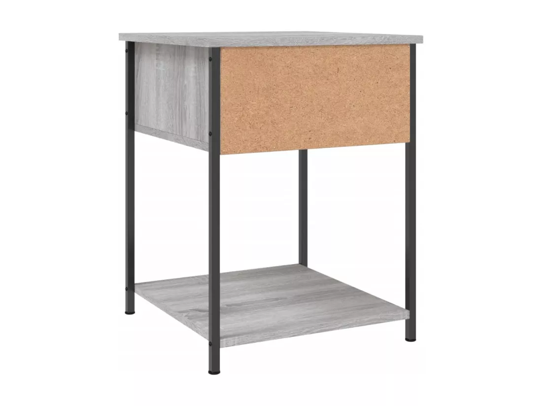 Table de chevet sonoma gris 44x45x58 cm bois d'ingénierie