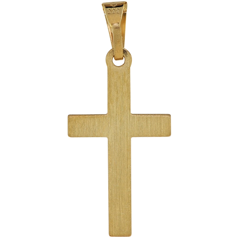 trendor Kreuz für Kinder Gold 3338 Karat 18 mm + goldplattierte Kette gold