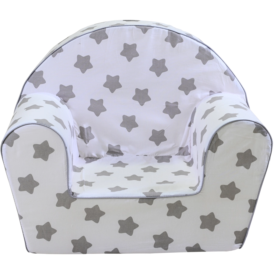 knorr toys® Kindersessel White grey stars weiß