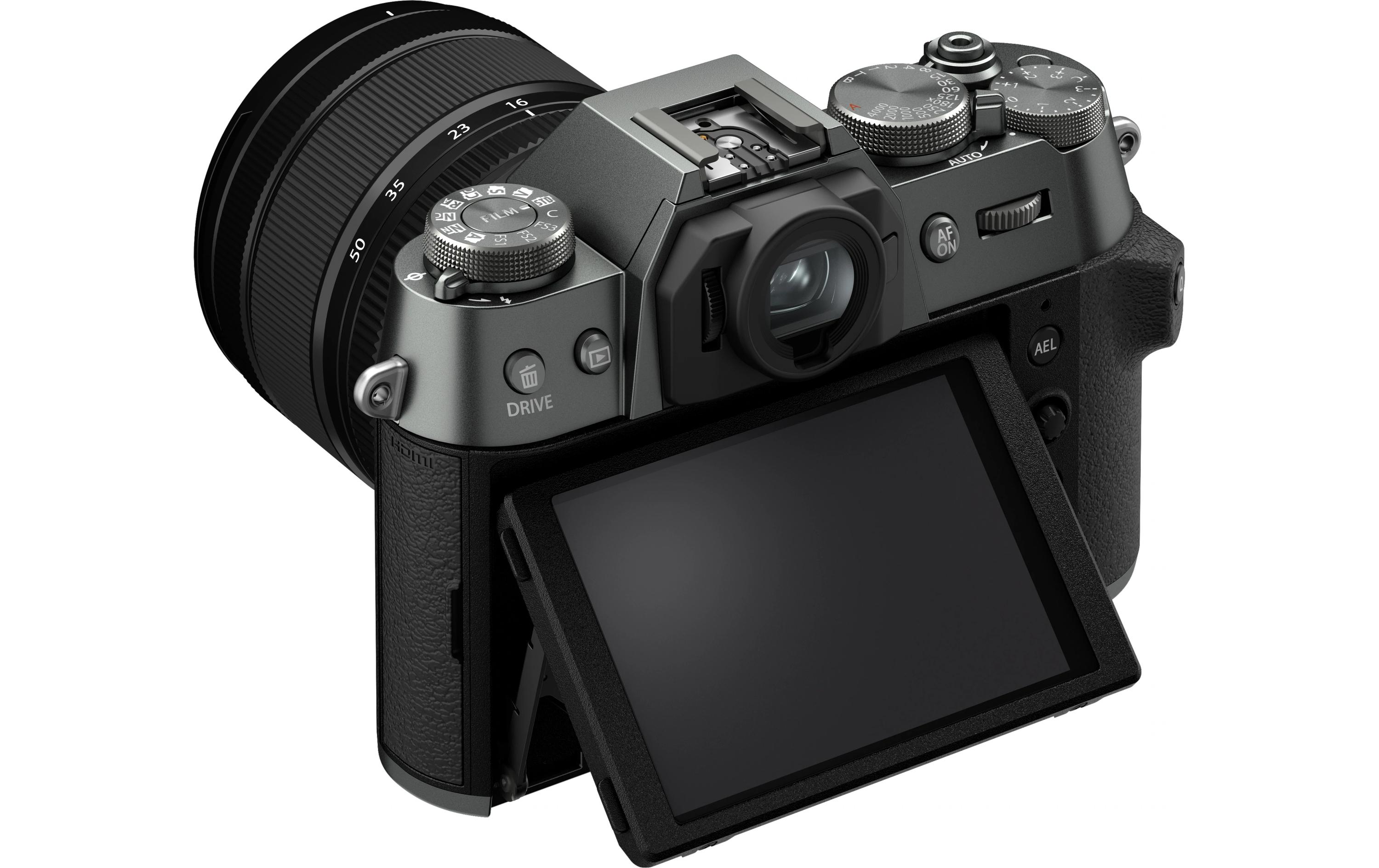 Fotokamera X-T50 Body Charcoal Silver<br>Kompakte Systemkamera mit 40.2-Megapixel-Sensor, 6.2K-Video und Filmsimulations-Einstellrad